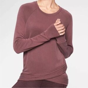 Athleta Serenity Criss Cross Sweatshirt SIZE SMALL